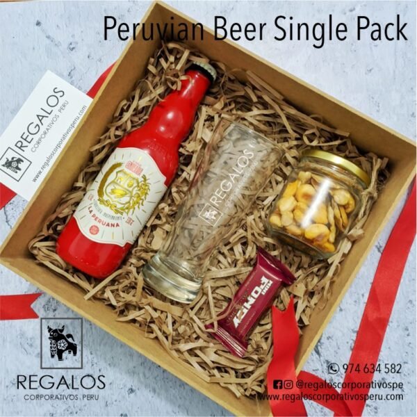 peruvian beer single pack regalos corporativos peru cerveza artesanal lima la candelaria vaso cervecero