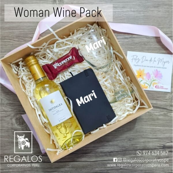 woman wine pack gold Box corporativas dia de la madre amistad regalos corporativos peru de la mujer lima barato