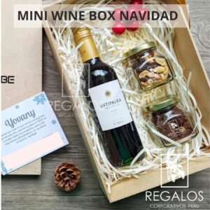 regalos corporativos navidad mini wine box peru lima baratos